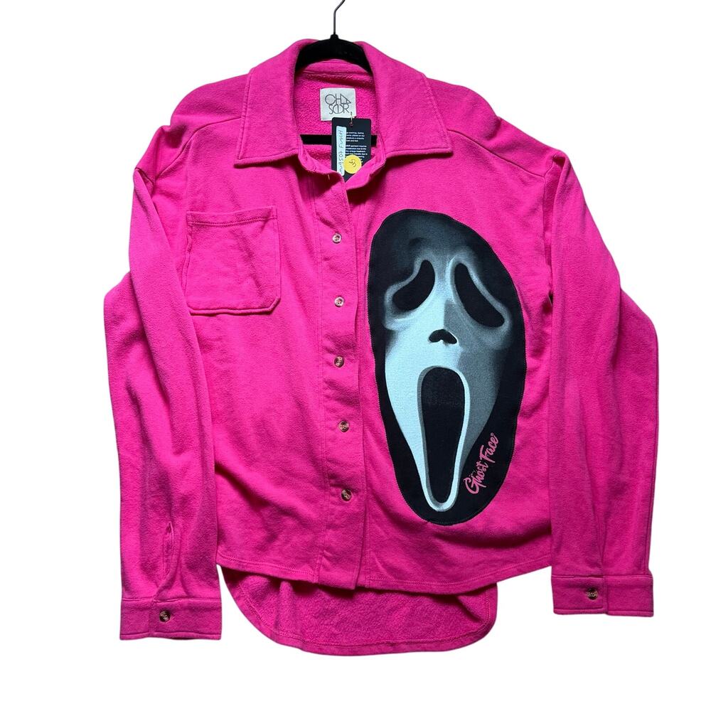 Ghost Pink button up upcycle